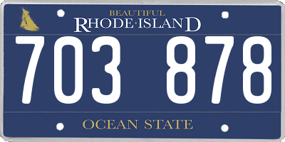 RI license plate 703878