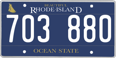 RI license plate 703880