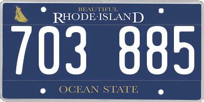 RI license plate 703885