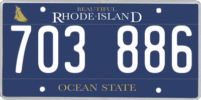 RI license plate 703886