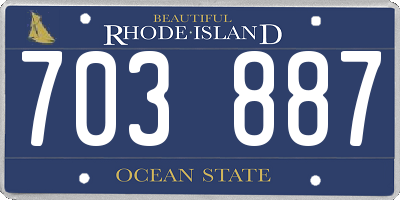 RI license plate 703887