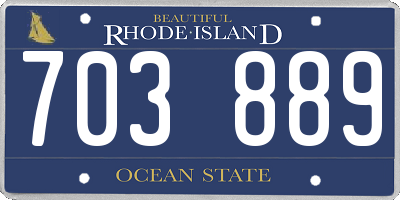 RI license plate 703889