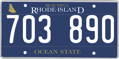 RI license plate 703890