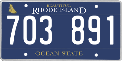 RI license plate 703891