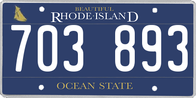 RI license plate 703893