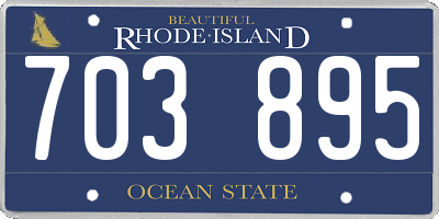 RI license plate 703895