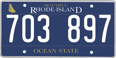 RI license plate 703897