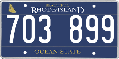 RI license plate 703899