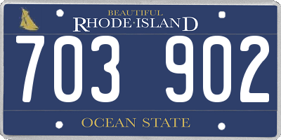 RI license plate 703902