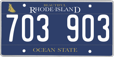 RI license plate 703903