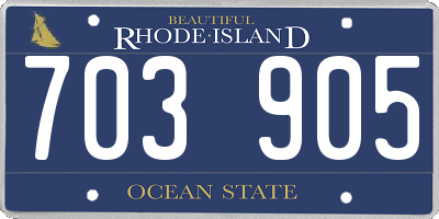 RI license plate 703905