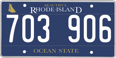 RI license plate 703906