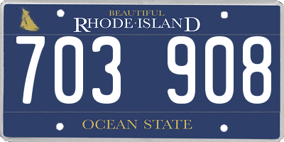 RI license plate 703908