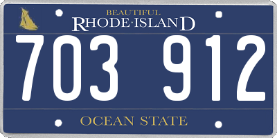 RI license plate 703912