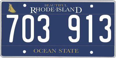 RI license plate 703913