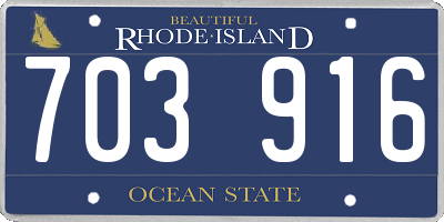 RI license plate 703916