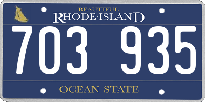 RI license plate 703935