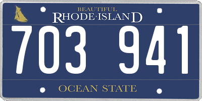 RI license plate 703941