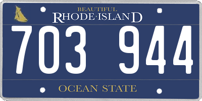 RI license plate 703944