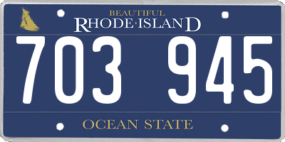 RI license plate 703945
