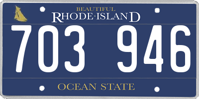 RI license plate 703946