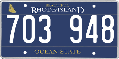 RI license plate 703948