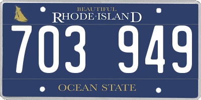 RI license plate 703949