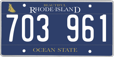 RI license plate 703961