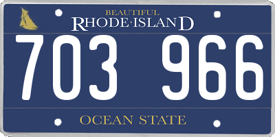 RI license plate 703966