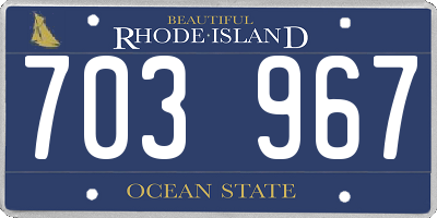 RI license plate 703967