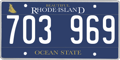 RI license plate 703969