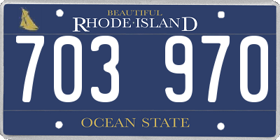 RI license plate 703970