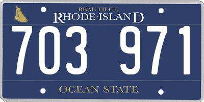 RI license plate 703971
