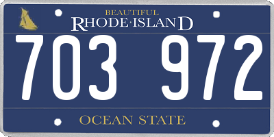 RI license plate 703972