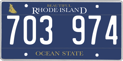RI license plate 703974