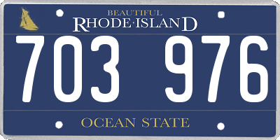 RI license plate 703976