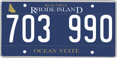 RI license plate 703990