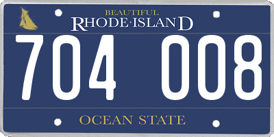 RI license plate 704008