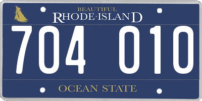RI license plate 704010