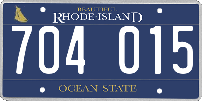 RI license plate 704015