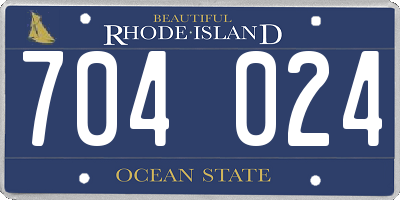 RI license plate 704024
