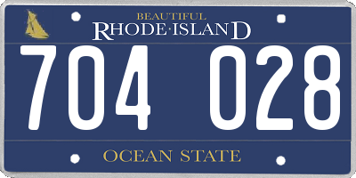 RI license plate 704028