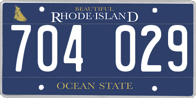 RI license plate 704029