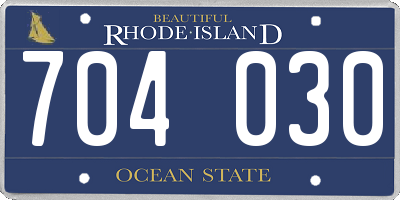 RI license plate 704030