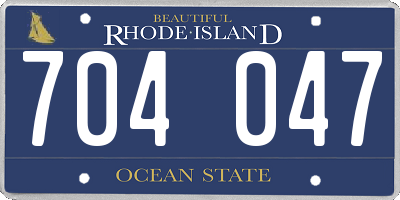 RI license plate 704047
