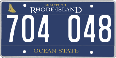 RI license plate 704048