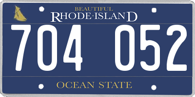 RI license plate 704052