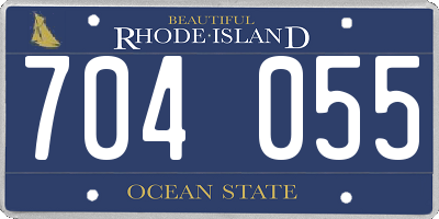 RI license plate 704055