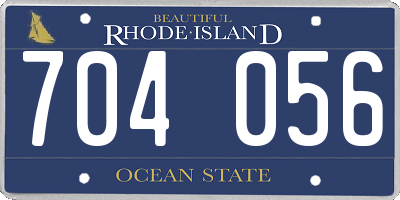 RI license plate 704056