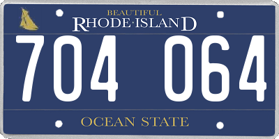 RI license plate 704064